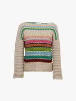 Women Chloé Multicolour Striped Sweater