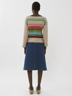 Women Chloé Multicolour Striped Sweater