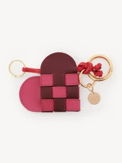 Women Chloé My Sbc Woven Heart Key Ring