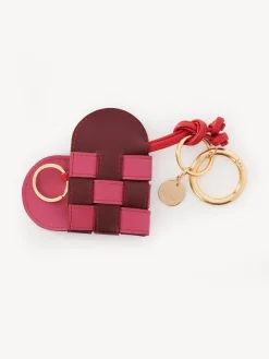 Women Chloé My Sbc Woven Heart Key Ring