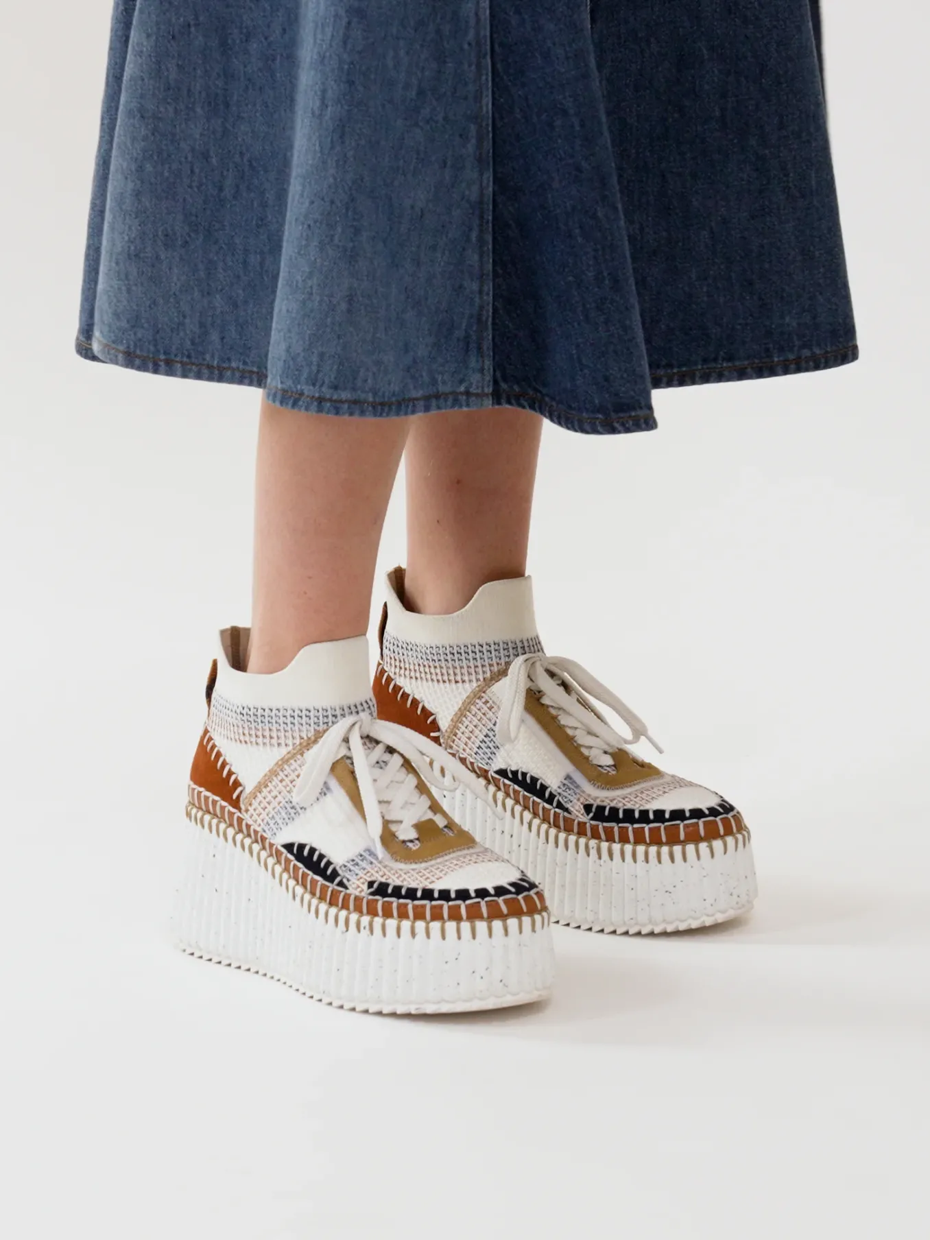 Women Chloé Nama Wedge Sneaker
