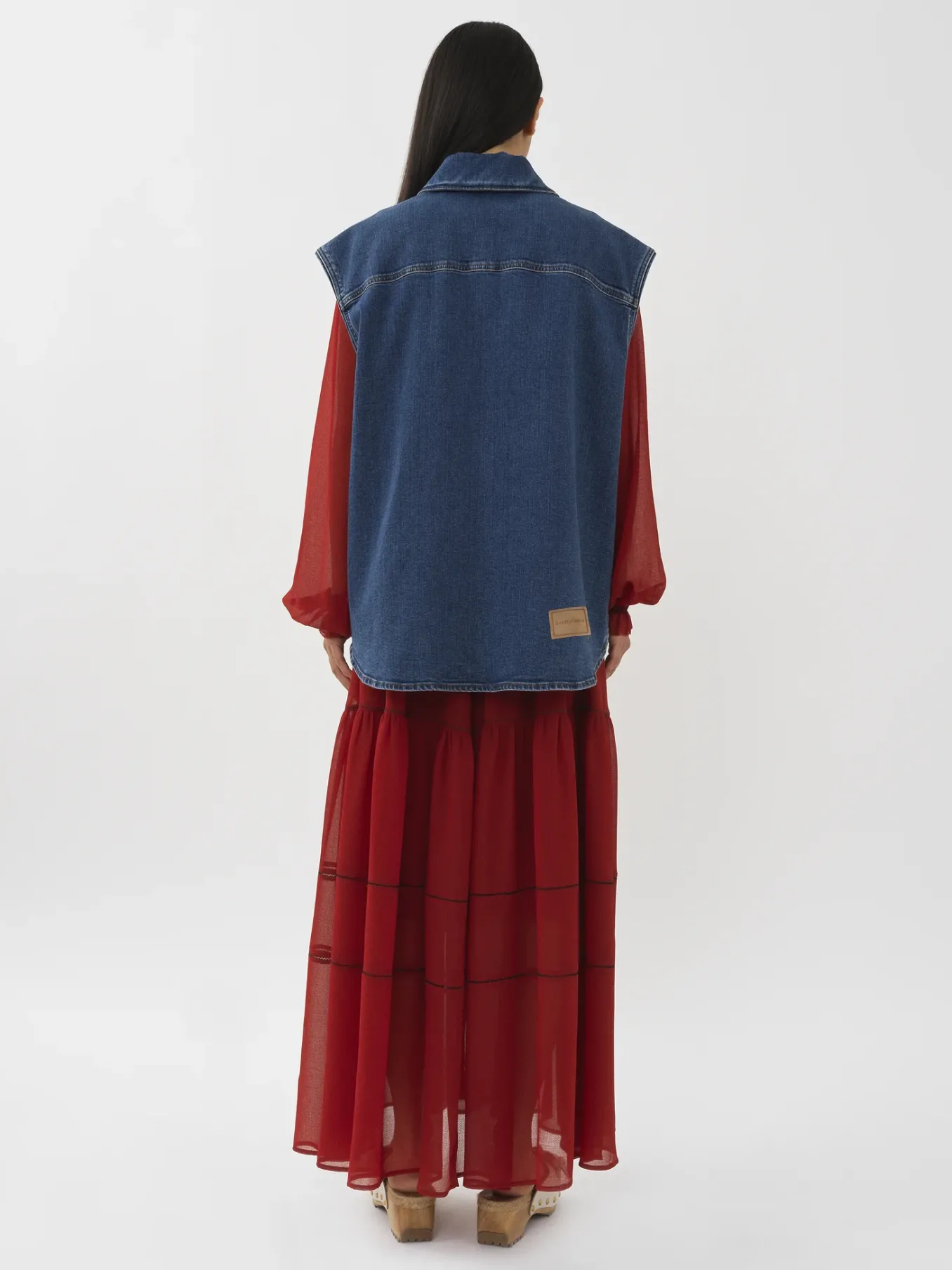 Women Chloé Oversized Denim Vest