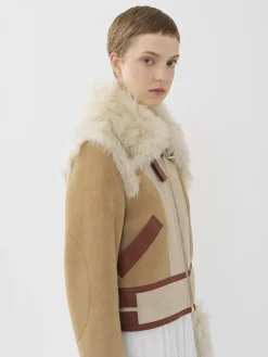 Women Chloé Patchwork Aviator Jacket