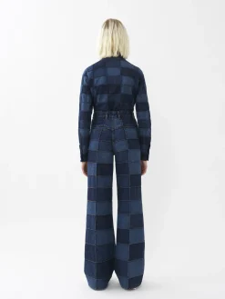 Women Chloé Patchwork Denim Shirt