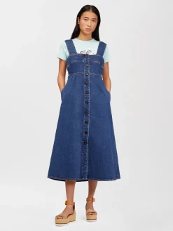 Women Chloé Pinafore Denim Dress