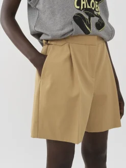 Women Chloé Pleated Bermuda Shorts