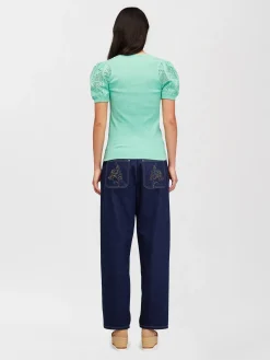 Women Chloé Puff-Sleeve Knit Top