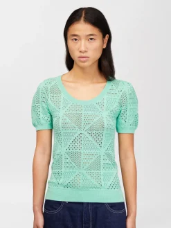 Women Chloé Puff-Sleeve Knit Top