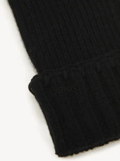 Women Chloé Ribbed Knit Gloves