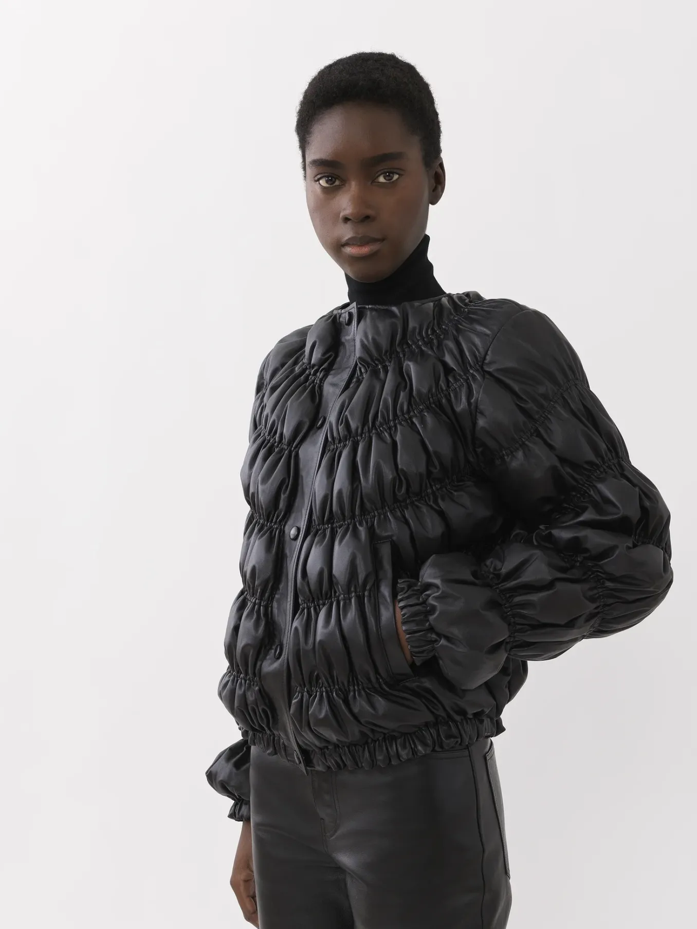 Women Chloé Ruched Puffer Jacket