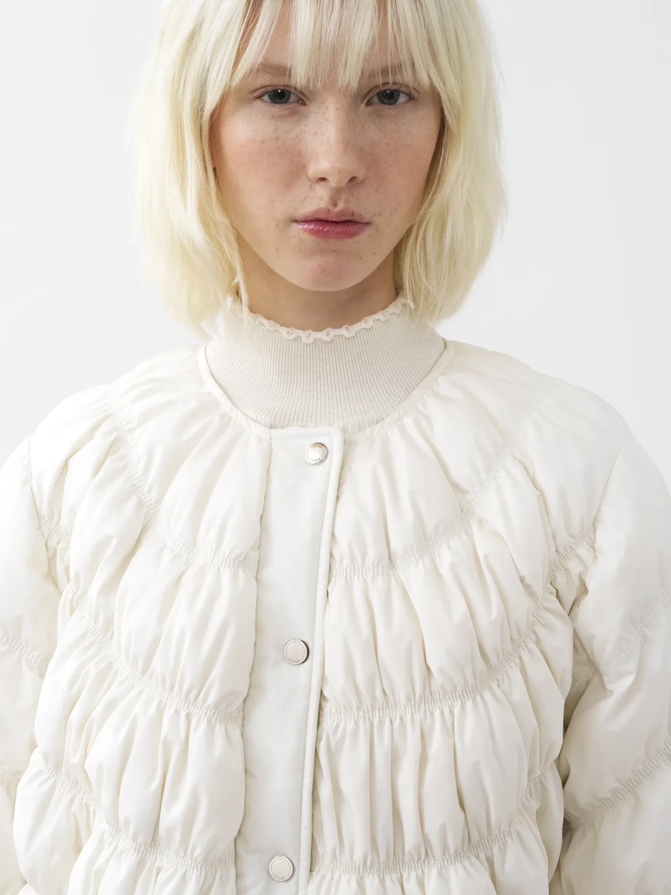 Women Chloé Ruched Puffer Jacket
