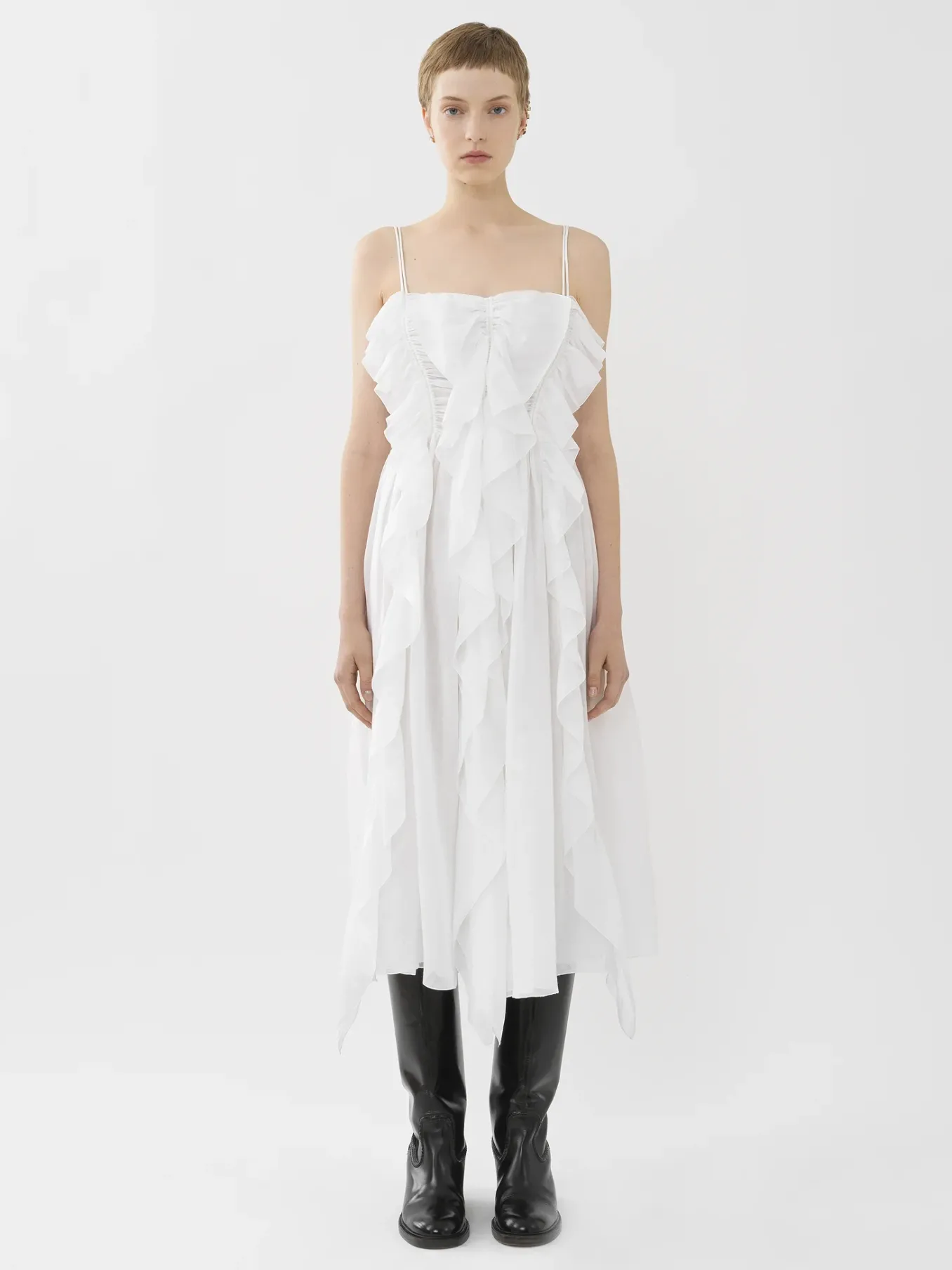 Women Chloé Ruffled Mid-Length Dress