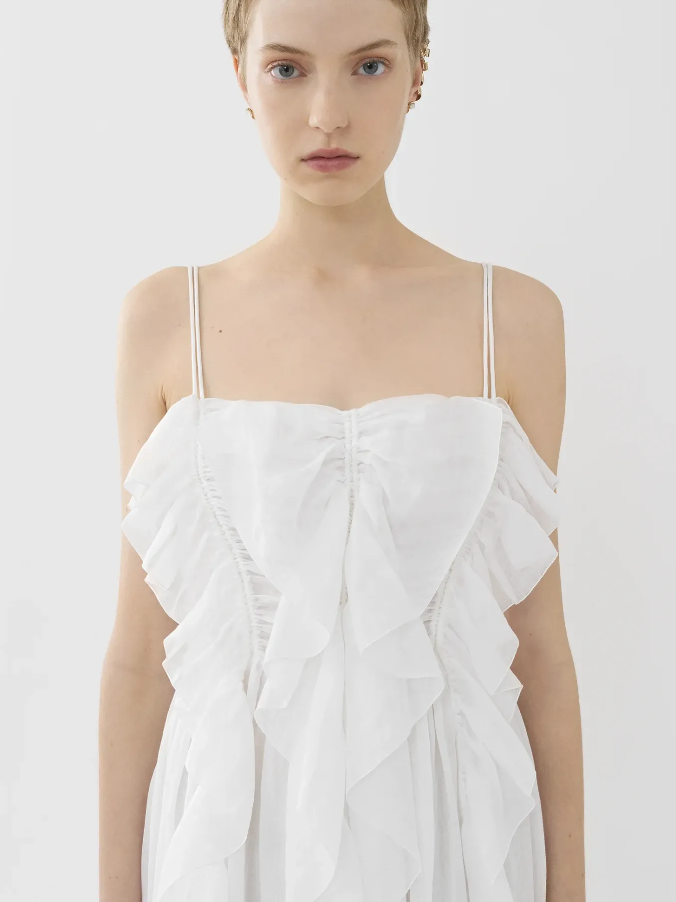 Women Chloé Ruffled Mid-Length Dress