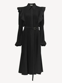 Women Chloé Ruffled Shirt Dress