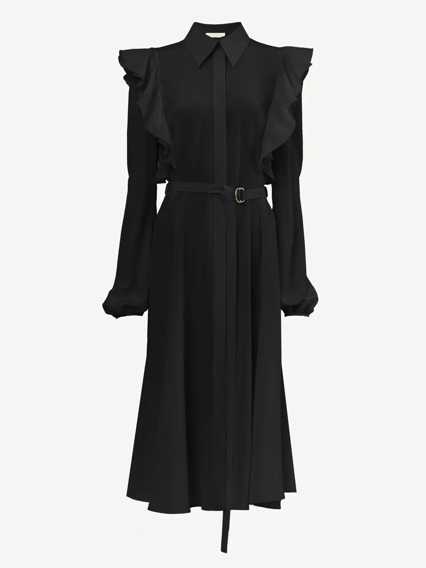 Women Chloé Ruffled Shirt Dress