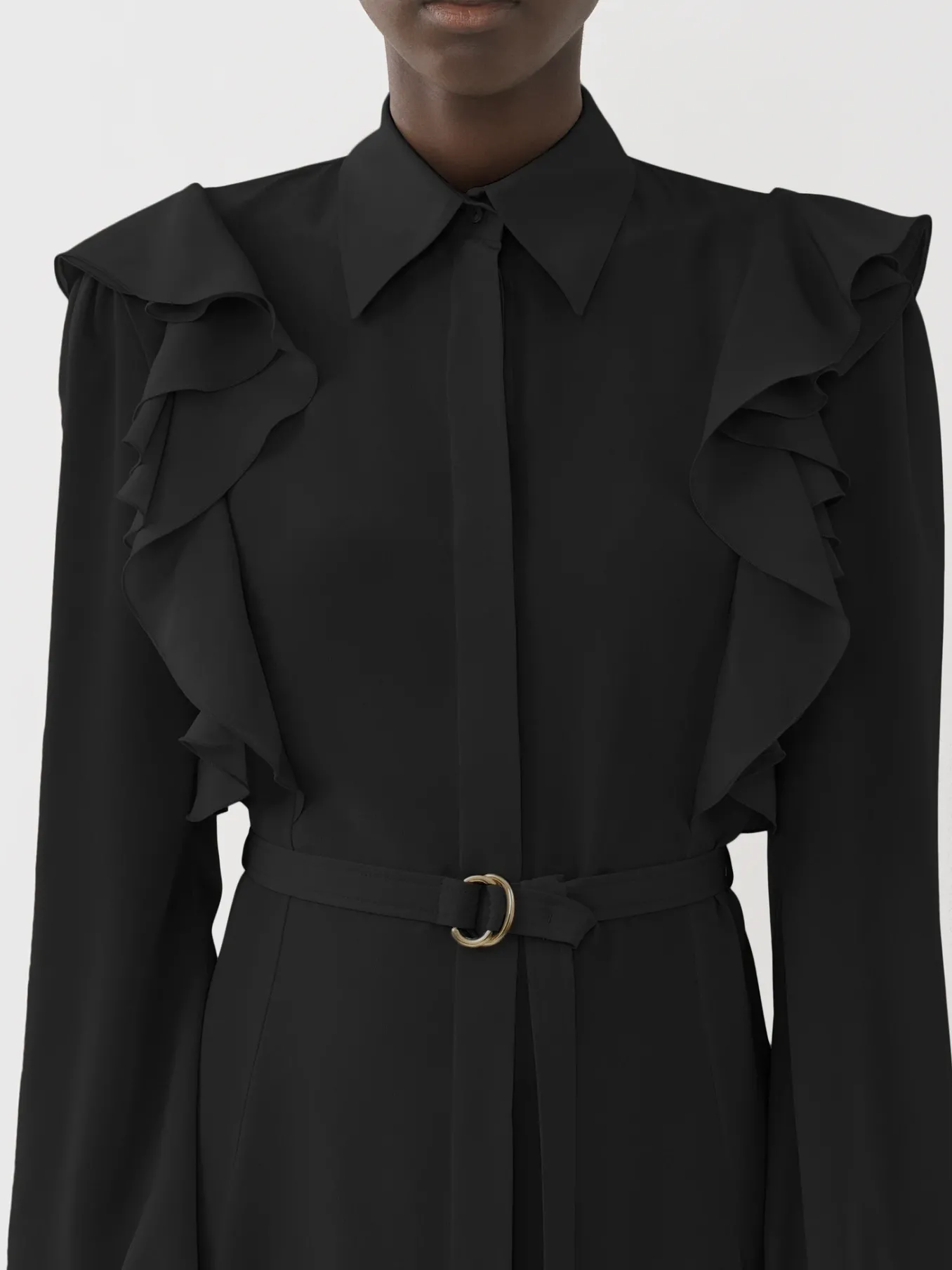 Women Chloé Ruffled Shirt Dress