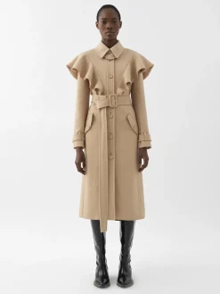 Women Chloé Ruffled Trench Coat