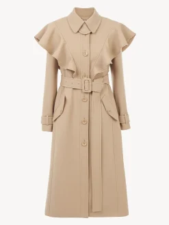 Women Chloé Ruffled Trench Coat
