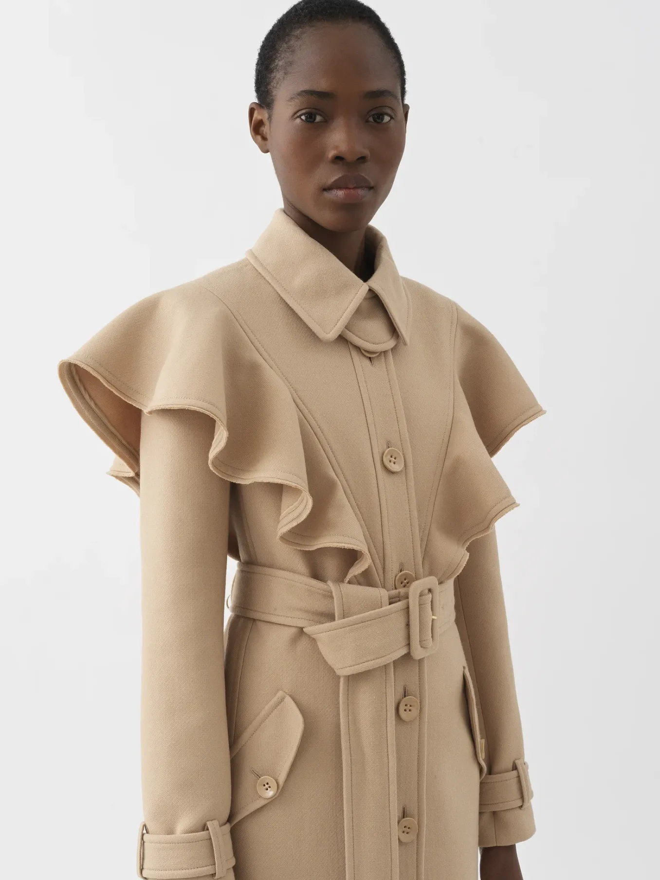 Women Chloé Ruffled Trench Coat