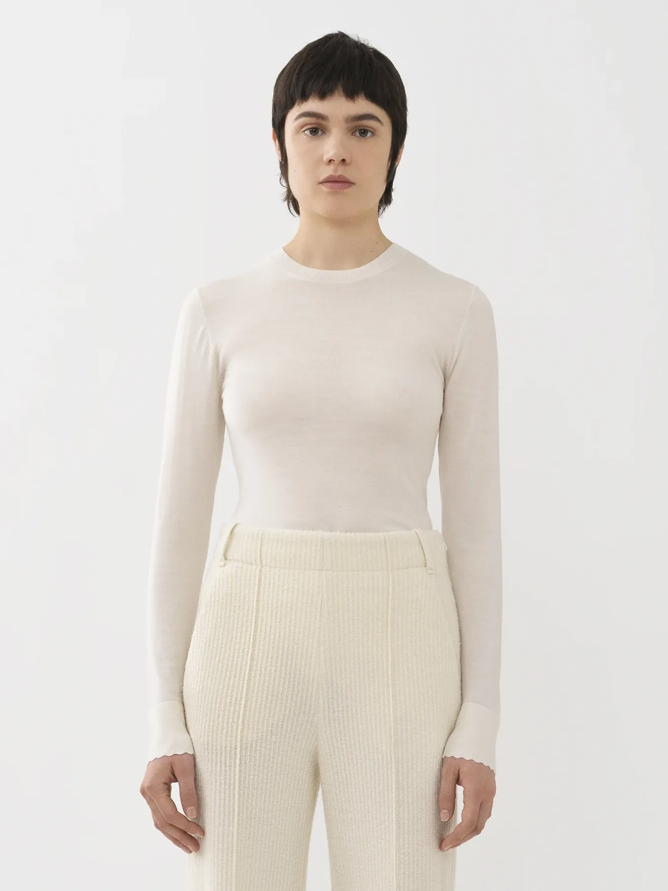 Women Chloé Scalloped Jumper