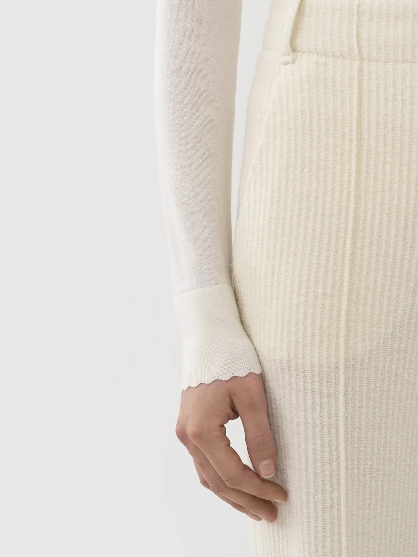 Women Chloé Scalloped Jumper