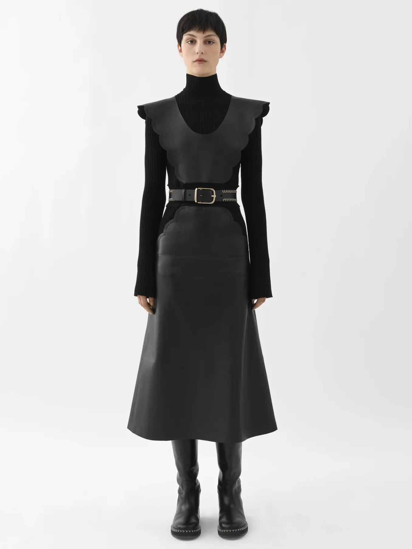 Women Chloé Scalloped Midi Dress