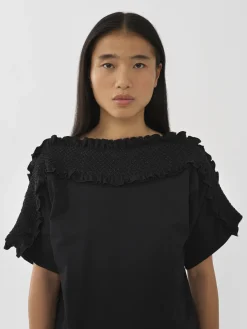 Women Chloé Smocked Lurex Top