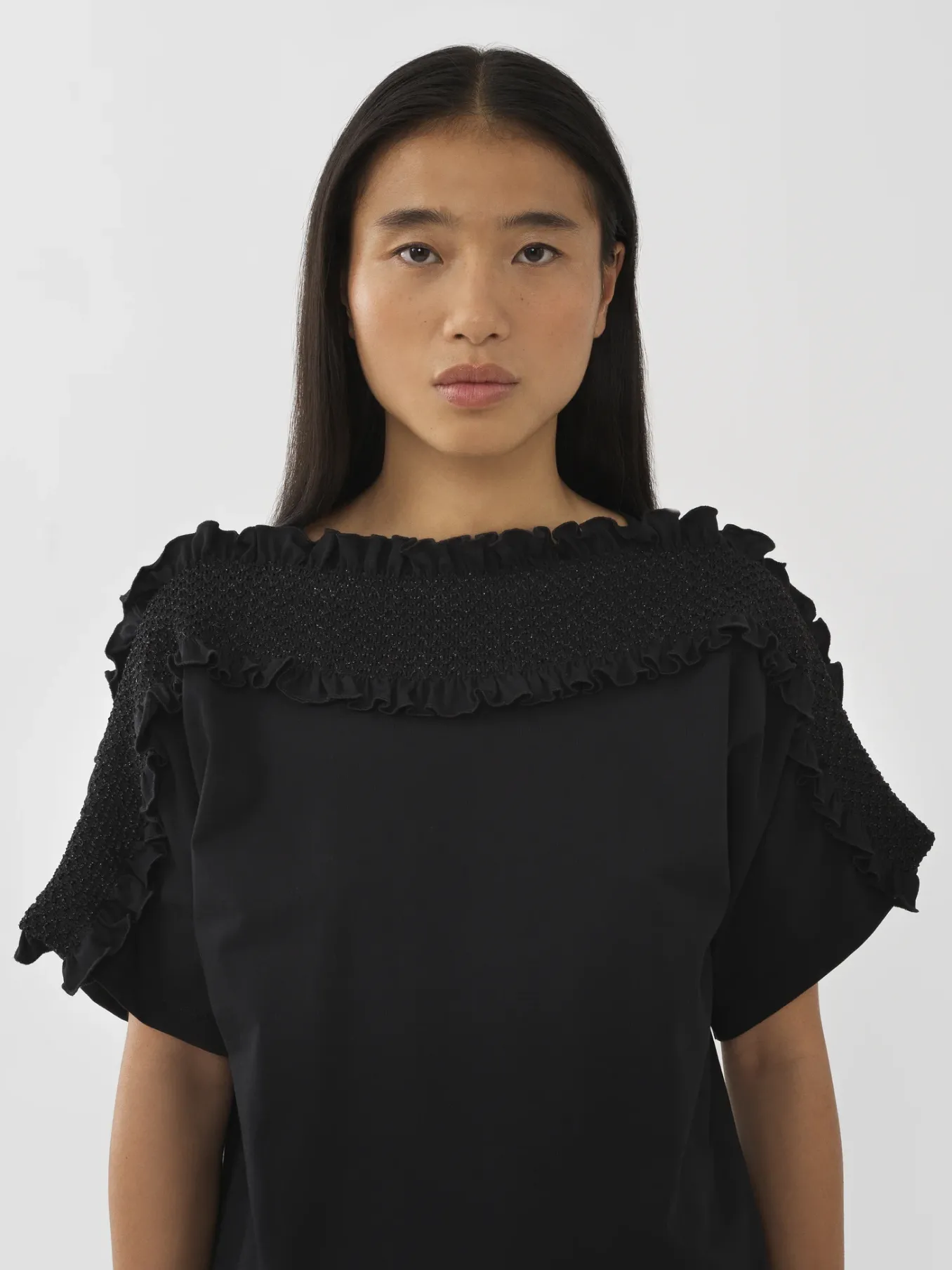 Women Chloé Smocked Lurex Top