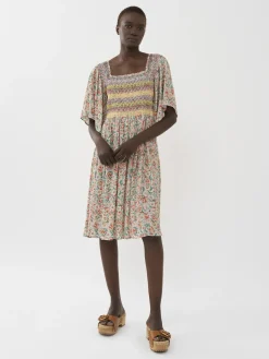 Women Chloé Smocked Midi Dress