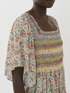 Women Chloé Smocked Midi Dress