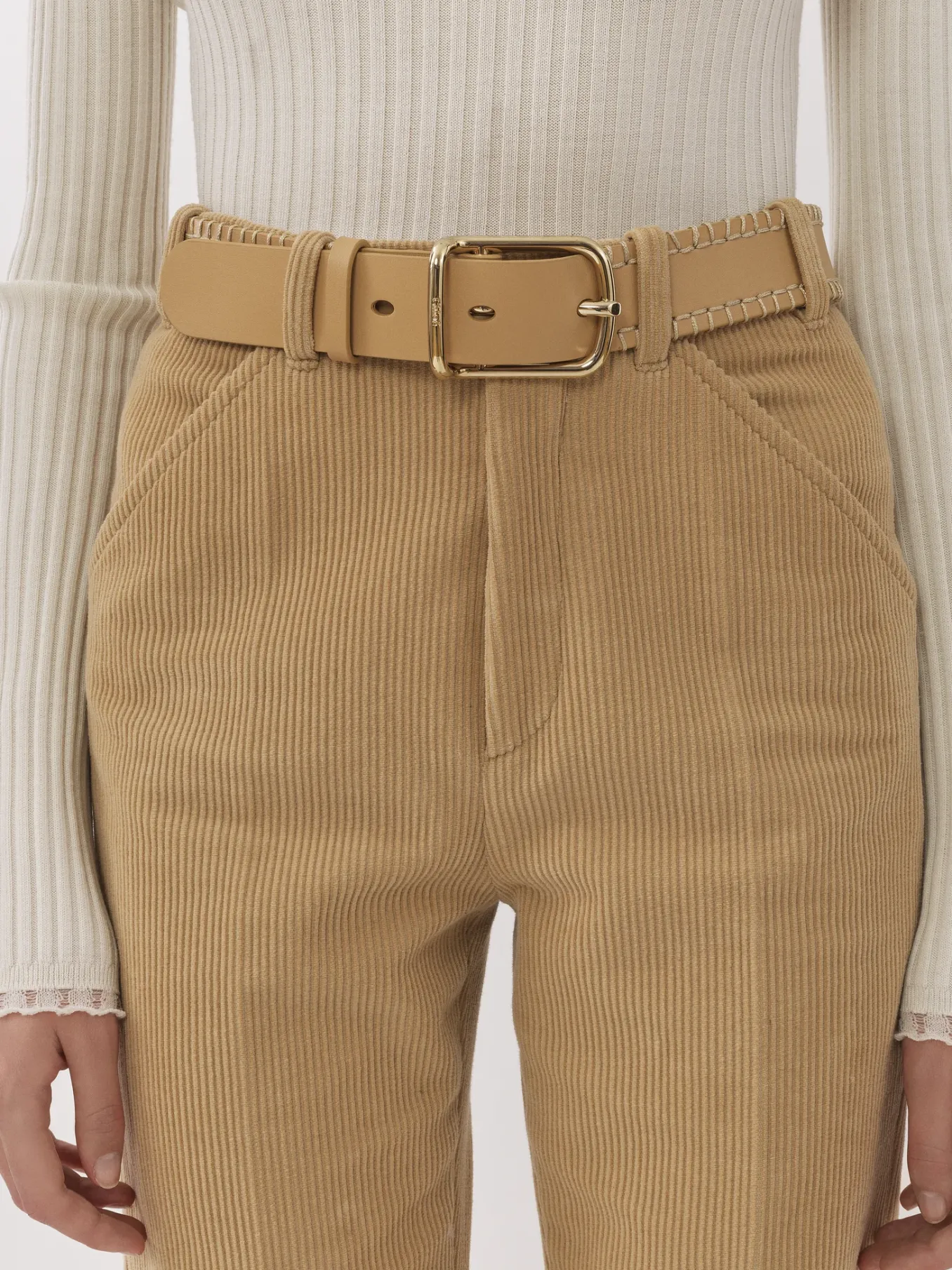 Women Chloé Stitched Louela Belt