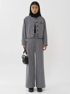 Women Chloé Striped Cuffed Trousers