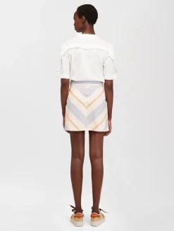 Women Chloé Striped Mini Skirt