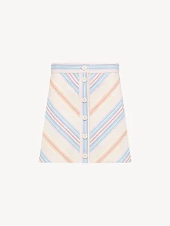 Women Chloé Striped Mini Skirt
