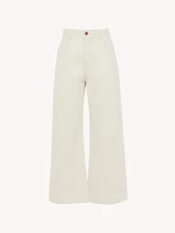 Women Chloé Stromboli Wide Cropped Jeans