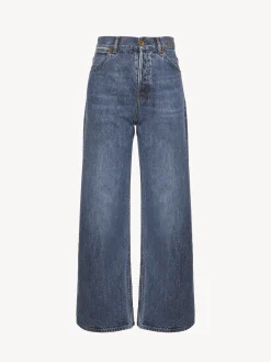 Women Chloé Stromboli Wide Cropped Jeans
