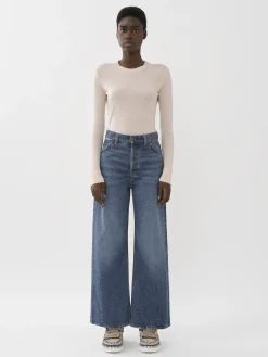 Women Chloé Stromboli Wide Cropped Jeans