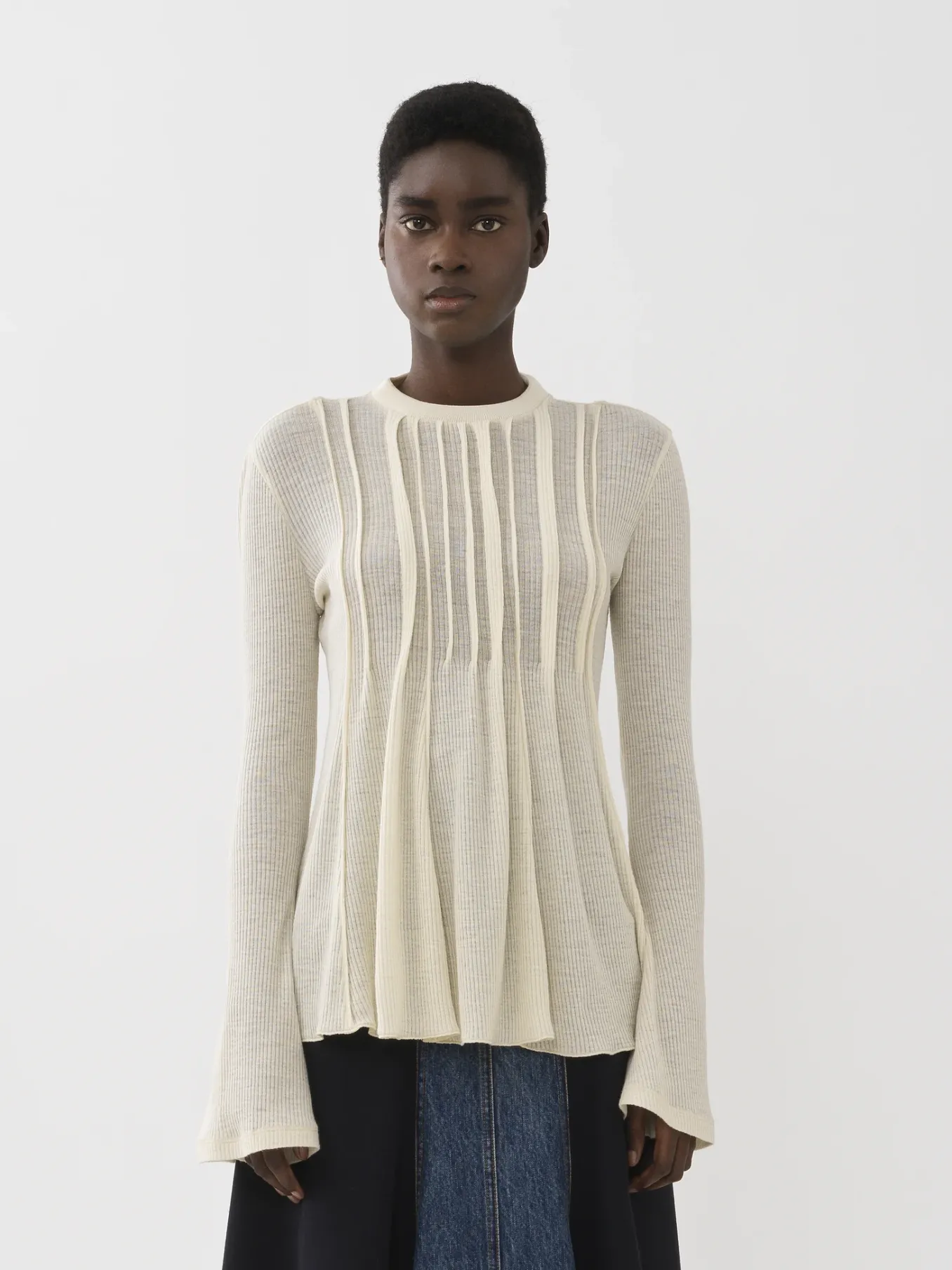 Women Chloé Trumpet-Sleeve Top