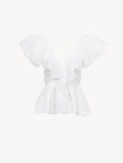 Women Chloé V-Neck Ruffle Top