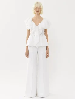 Women Chloé V-Neck Ruffle Top