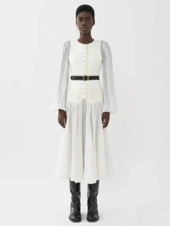 Women Chloé Waistcoat Mid-Length Dress