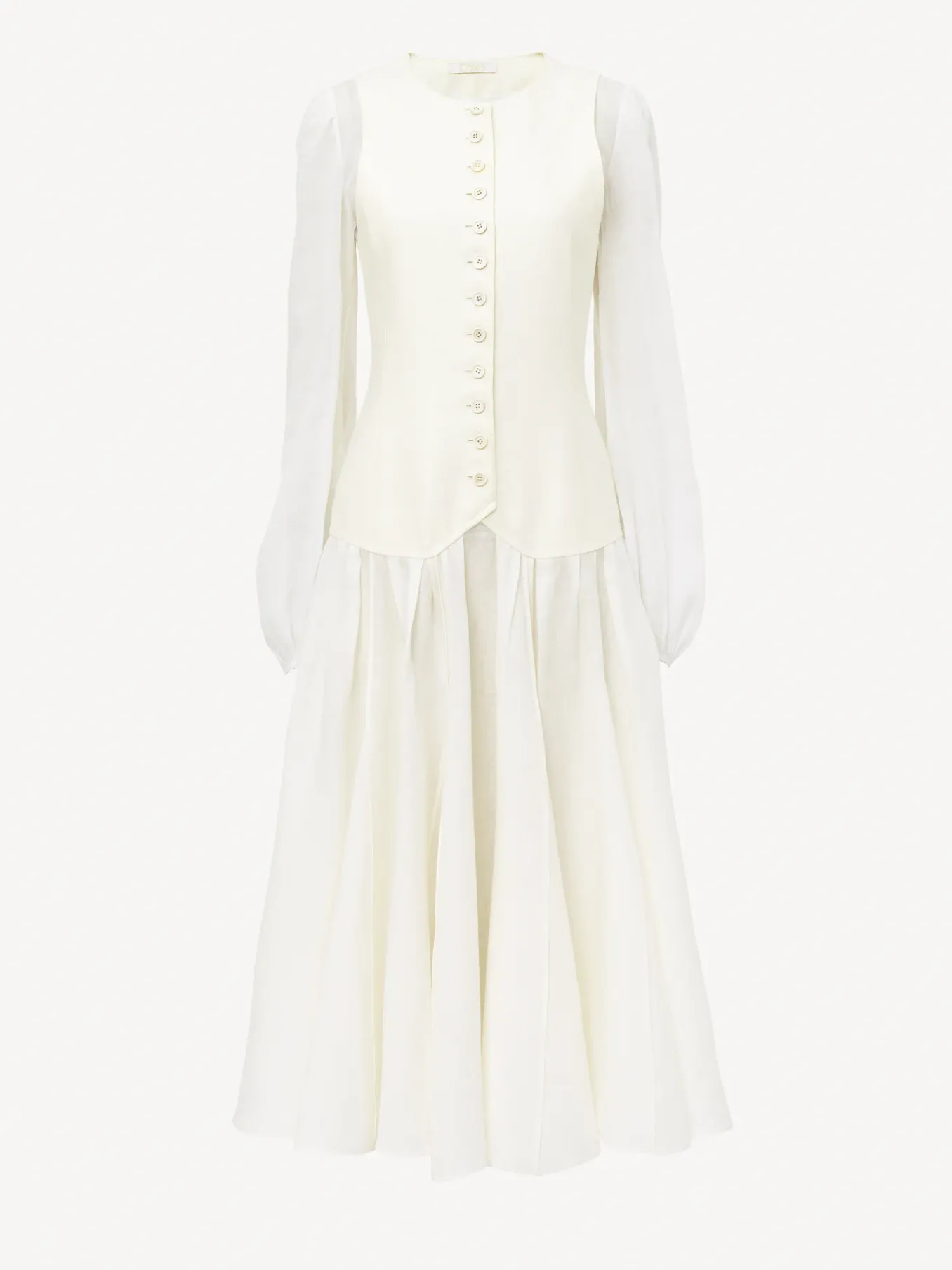 Women Chloé Waistcoat Mid-Length Dress