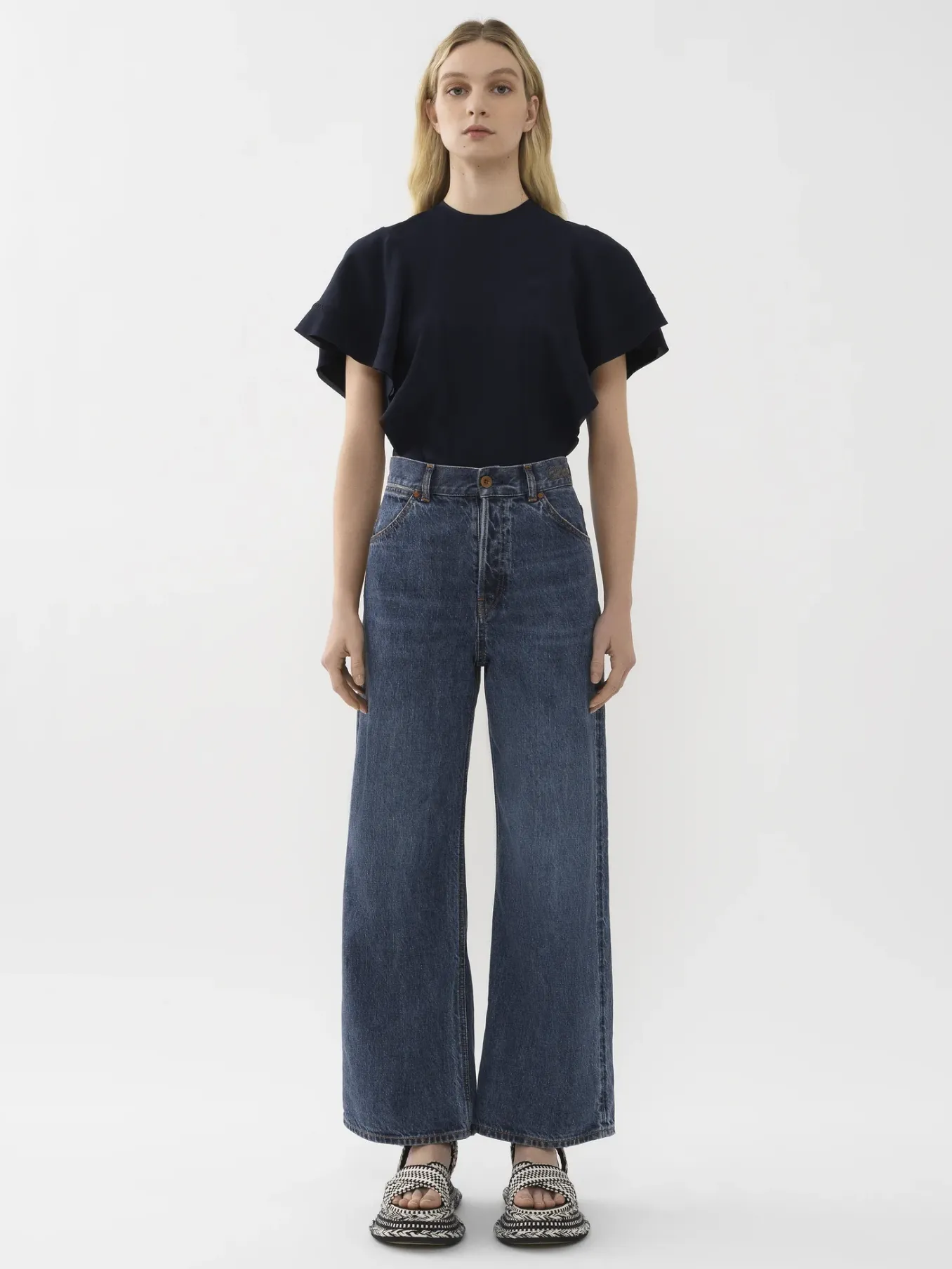 Women Chloé Wide Cropped Jeans
