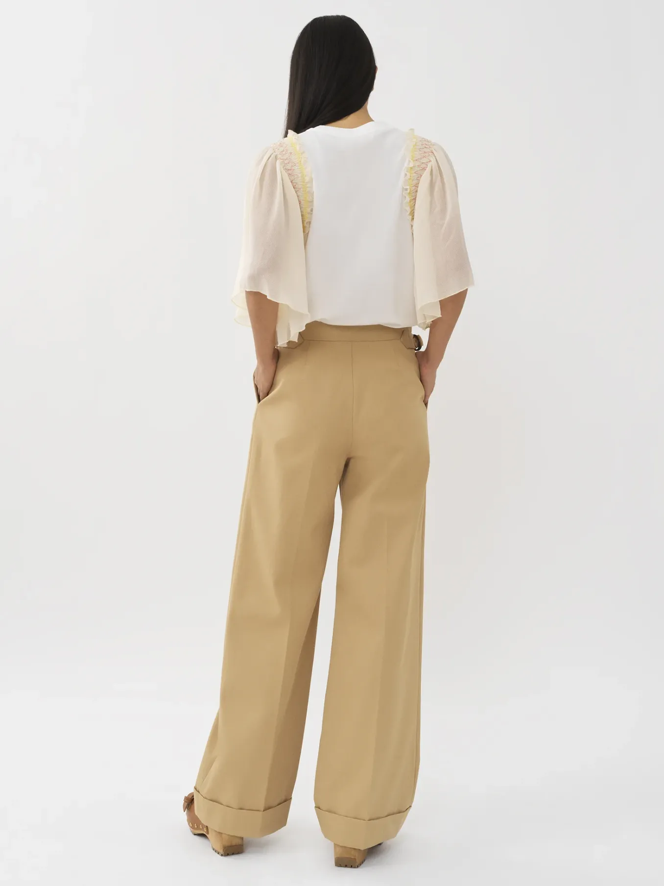 Women Chloé Wide Cuffed Trousers