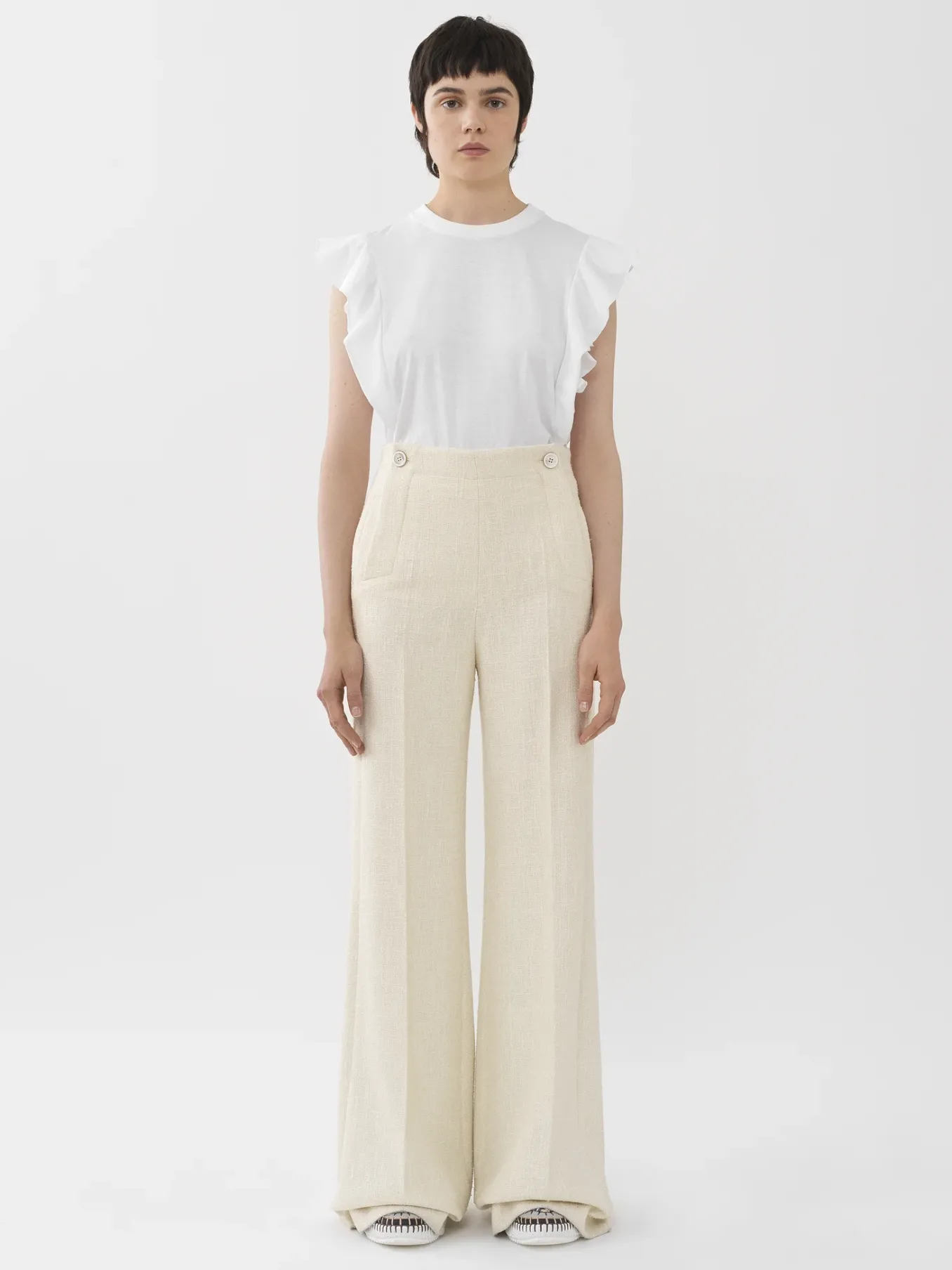 Women Chloé Wide-Leg Sailor Trousers