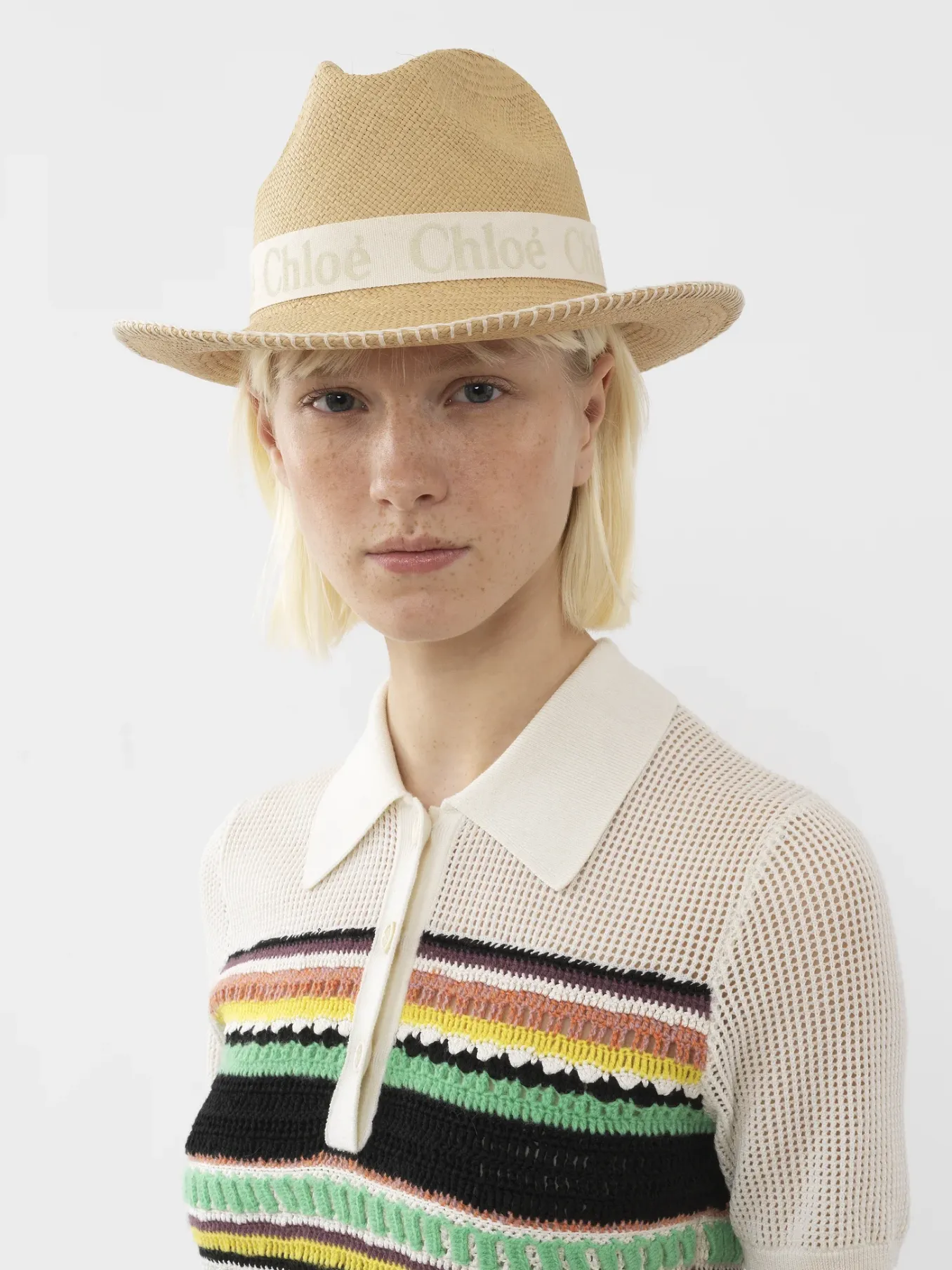 Women Chloé Woody Panama Hat